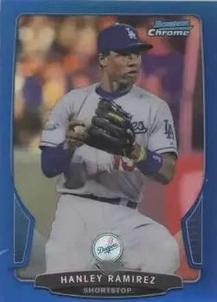 2013 Bowman Chrome - Blue Refractors #60 - Hanley Ramirez - Los Angeles Dodgers