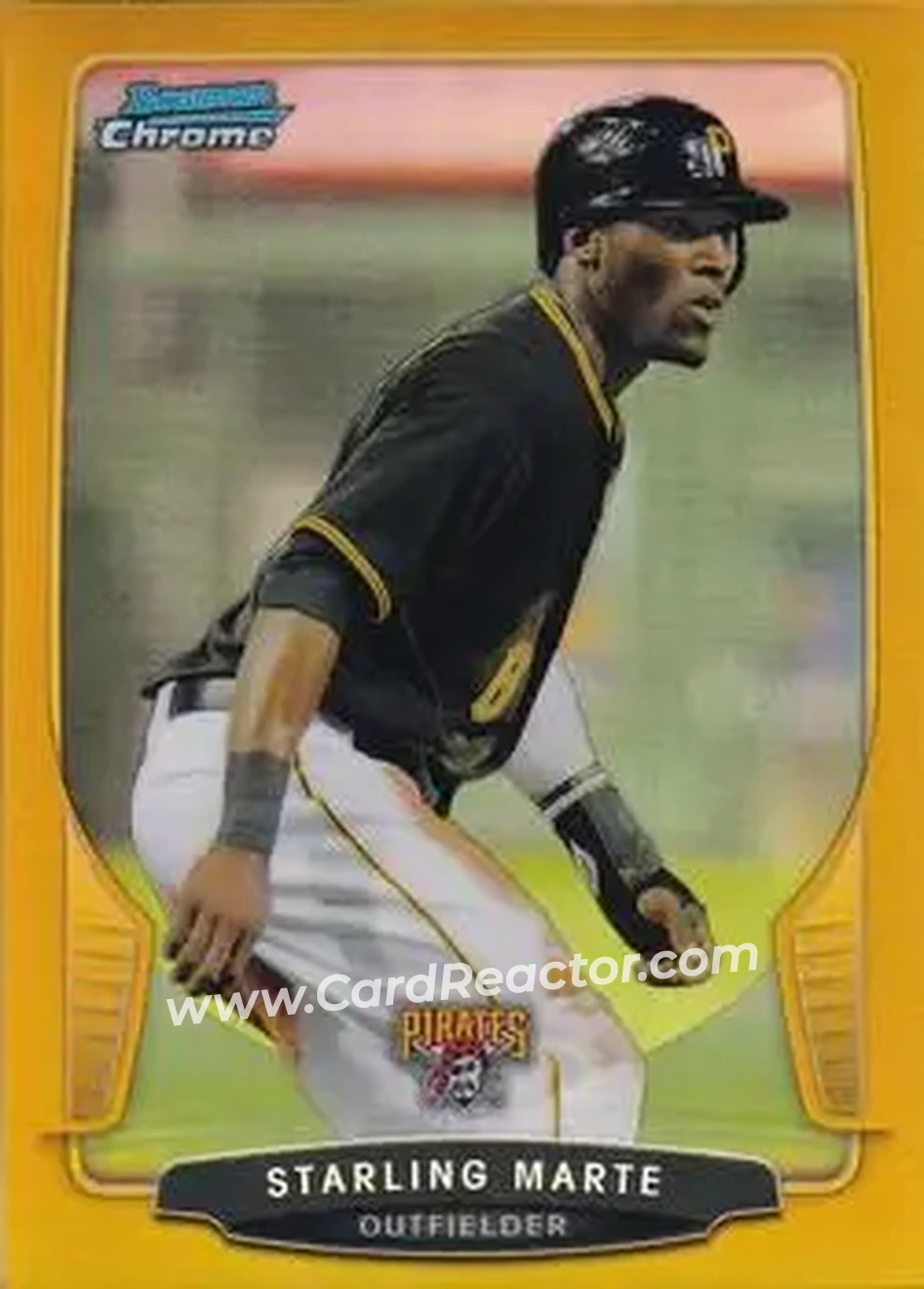 2013 Bowman Chrome - Gold Refractors #7 - Starling Marte - Pittsburgh Pirates - Front