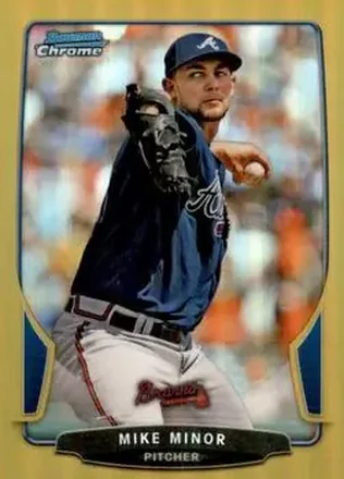 2013 Bowman Chrome - Gold Refractors #13 - Mike Minor - Atlanta Braves