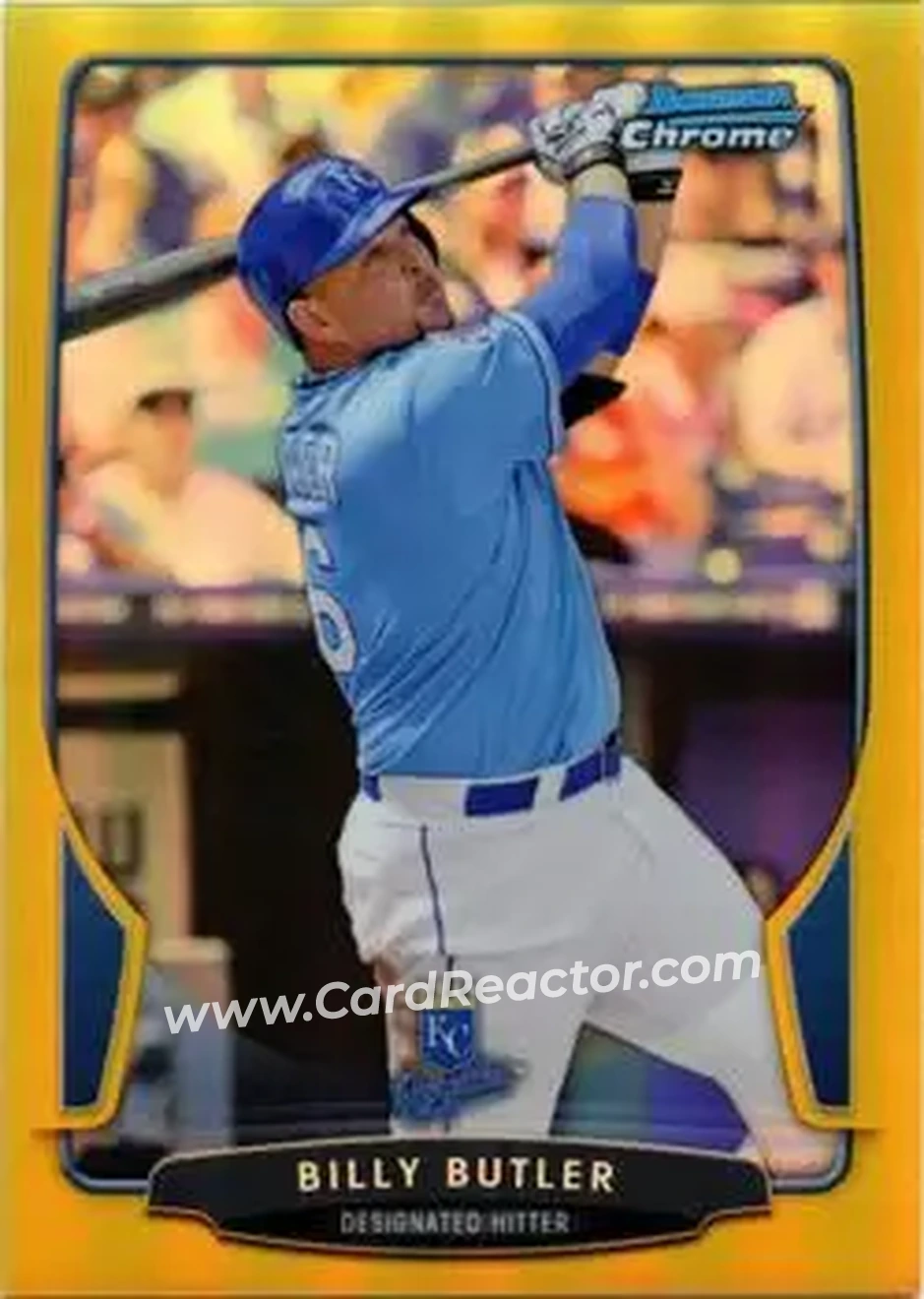 2013 Bowman Chrome - Gold Refractors #21 - Billy Butler - Kansas City Royals