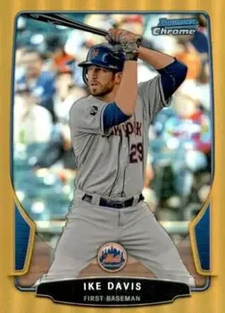 2013 Bowman Chrome - Gold Refractors #32 - Ike Davis - New York Mets