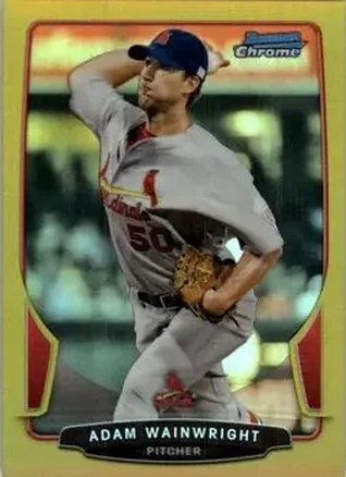 2013 Bowman Chrome - Gold Refractors #38 - Adam Wainwright - St. Louis Cardinals