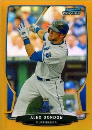 2013 Bowman Chrome - Gold Refractors #40 - Alex Gordon - Kansas City Royals
