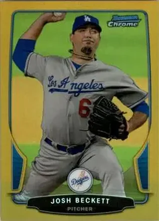 2013 Bowman Chrome - Gold Refractors #47 - Josh Beckett - Los Angeles Dodgers