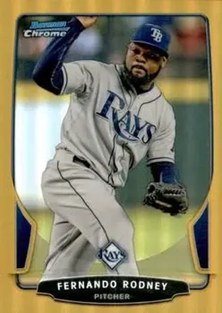 2013 Bowman Chrome - Gold Refractors #51 - Fernando Rodney - Tampa Bay Rays