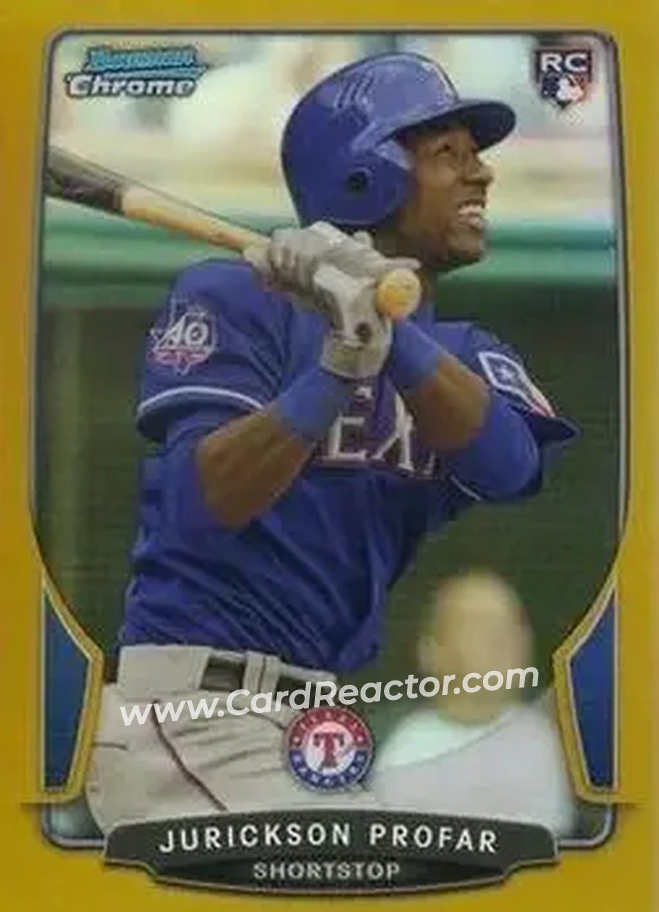 2013 Bowman Chrome - Gold Refractors #57 - Jurickson Profar - Texas Rangers - Front
