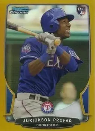 2013 Bowman Chrome - Gold Refractors #57 - Jurickson Profar - Texas Rangers