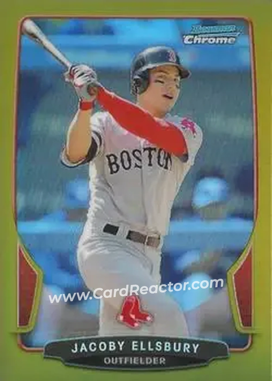 2013 Bowman Chrome - Gold Refractors #61 - Jacoby Ellsbury - Boston Red Sox