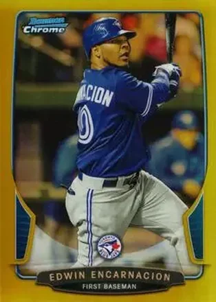 2013 Bowman Chrome - Gold Refractors #70 - Edwin Encarnacion - Toronto Blue Jays