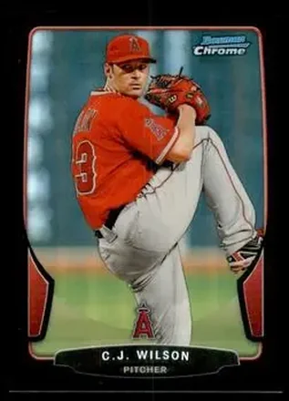 2013 Bowman Chrome - Black Refractors #26 - C.J. Wilson - Los Angeles Angels