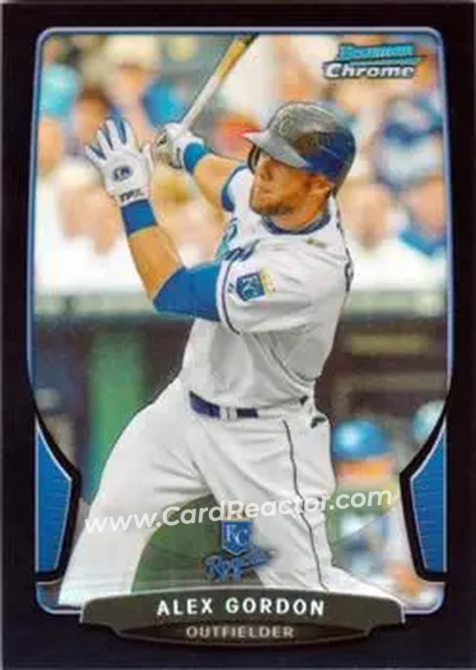 2013 Bowman Chrome - Black Refractors #40 - Alex Gordon - Kansas City Royals - Front