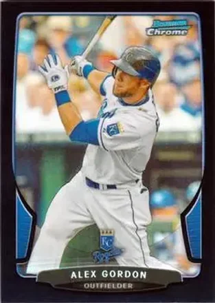 2013 Bowman Chrome - Black Refractors #40 - Alex Gordon - Kansas City Royals