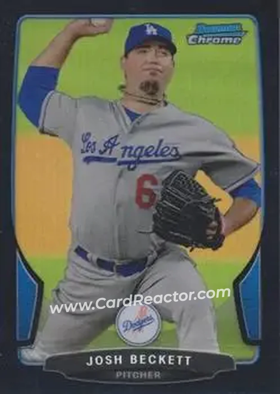 2013 Bowman Chrome - Black Refractors #47 - Josh Beckett - Los Angeles Dodgers