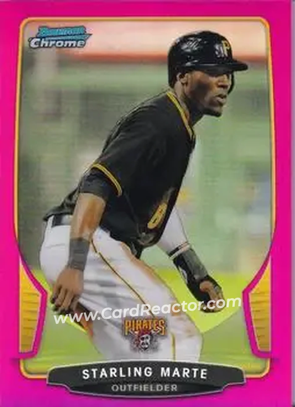 2013 Bowman Chrome - Magenta Refractors #7 - Starling Marte - Pittsburgh Pirates - Front
