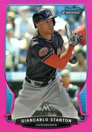 2013 Bowman Chrome - Magenta Refractors #18 - Giancarlo Stanton - Miami Marlins