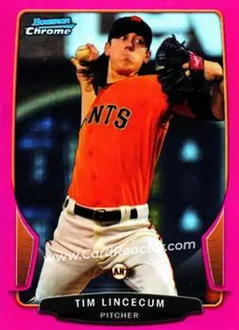 2013 Bowman Chrome - Magenta Refractors #20 - Tim Lincecum - San Francisco Giants