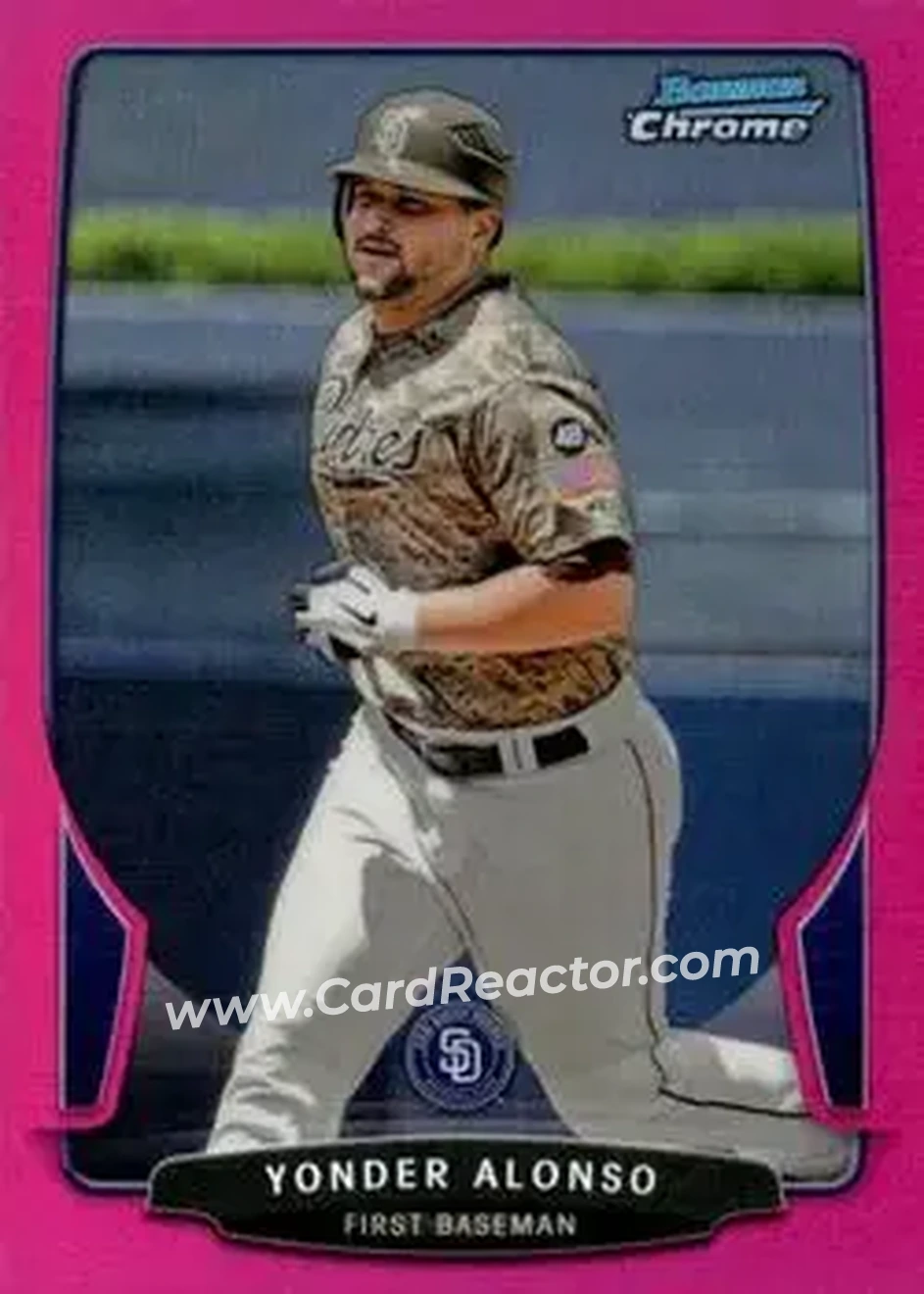 2013 Bowman Chrome - Magenta Refractors #22 - Yonder Alonso - San Diego Padres