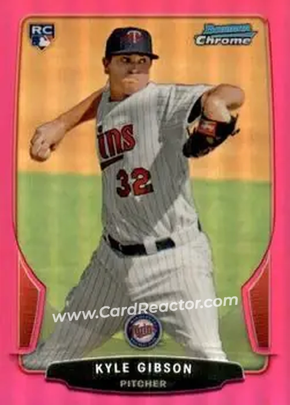 2013 Bowman Chrome - Magenta Refractors #28 - Kyle Gibson - Minnesota Twins