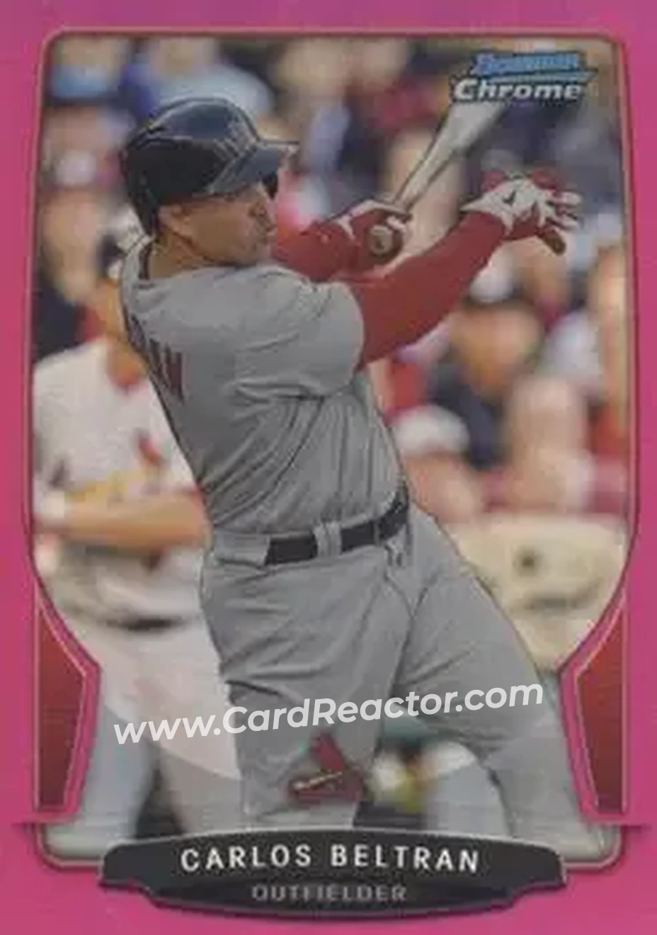 2013 Bowman Chrome - Magenta Refractors #35 - Carlos Beltran - St. Louis Cardinals - Front