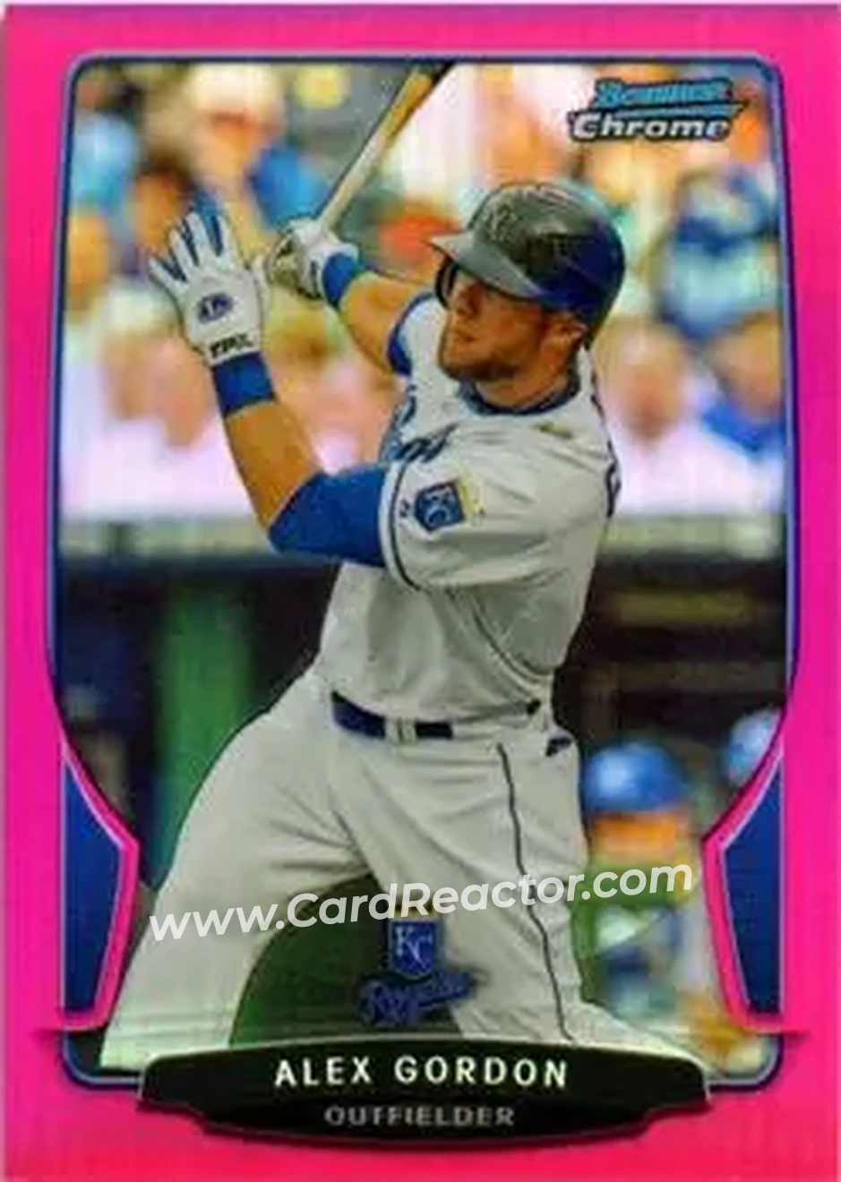 2013 Bowman Chrome - Magenta Refractors #40 - Alex Gordon - Kansas City Royals - Front