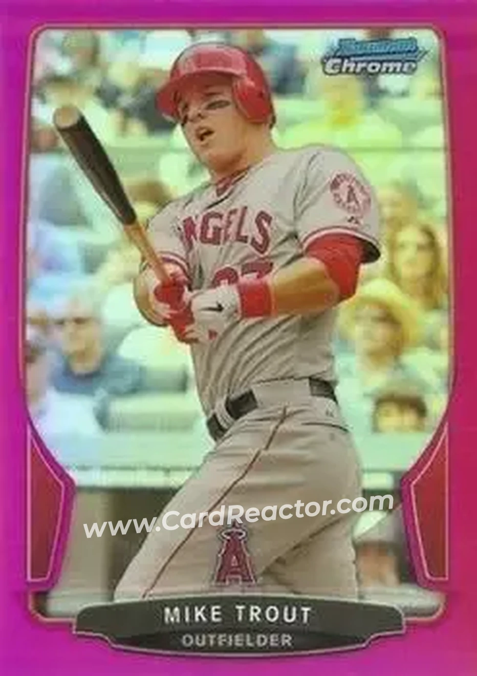 2013 Bowman Chrome - Magenta Refractors #50 - Mike Trout - Los Angeles Angels - Front 2013 Bowman Chrome - Magenta Refractors #50 - Mike Trout - Los Angeles Angels - Front