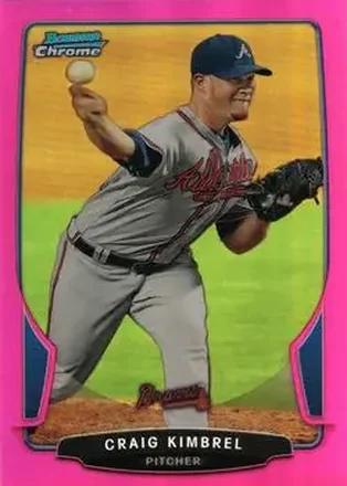 2013 Bowman Chrome - Magenta Refractors #58 - Craig Kimbrel - Atlanta Braves