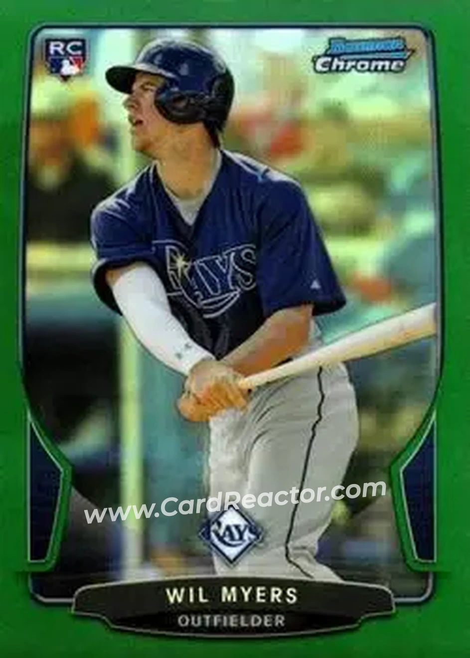 2013 Bowman Chrome - Green Refractors #2 - Wil Myers - Tampa Bay Rays
