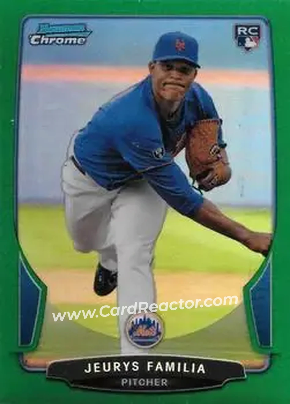 2013 Bowman Chrome - Green Refractors #12 - Jeurys Familia - New York Mets - Front