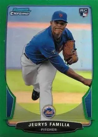 2013 Bowman Chrome - Green Refractors #12 - Jeurys Familia - New York Mets