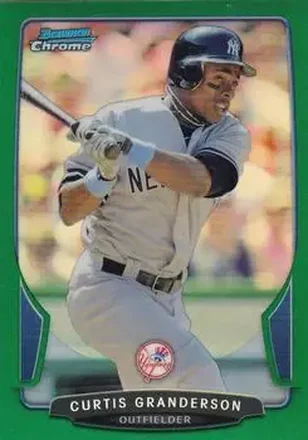 2013 Bowman Chrome - Green Refractors #16 - Curtis Granderson - New York Yankees