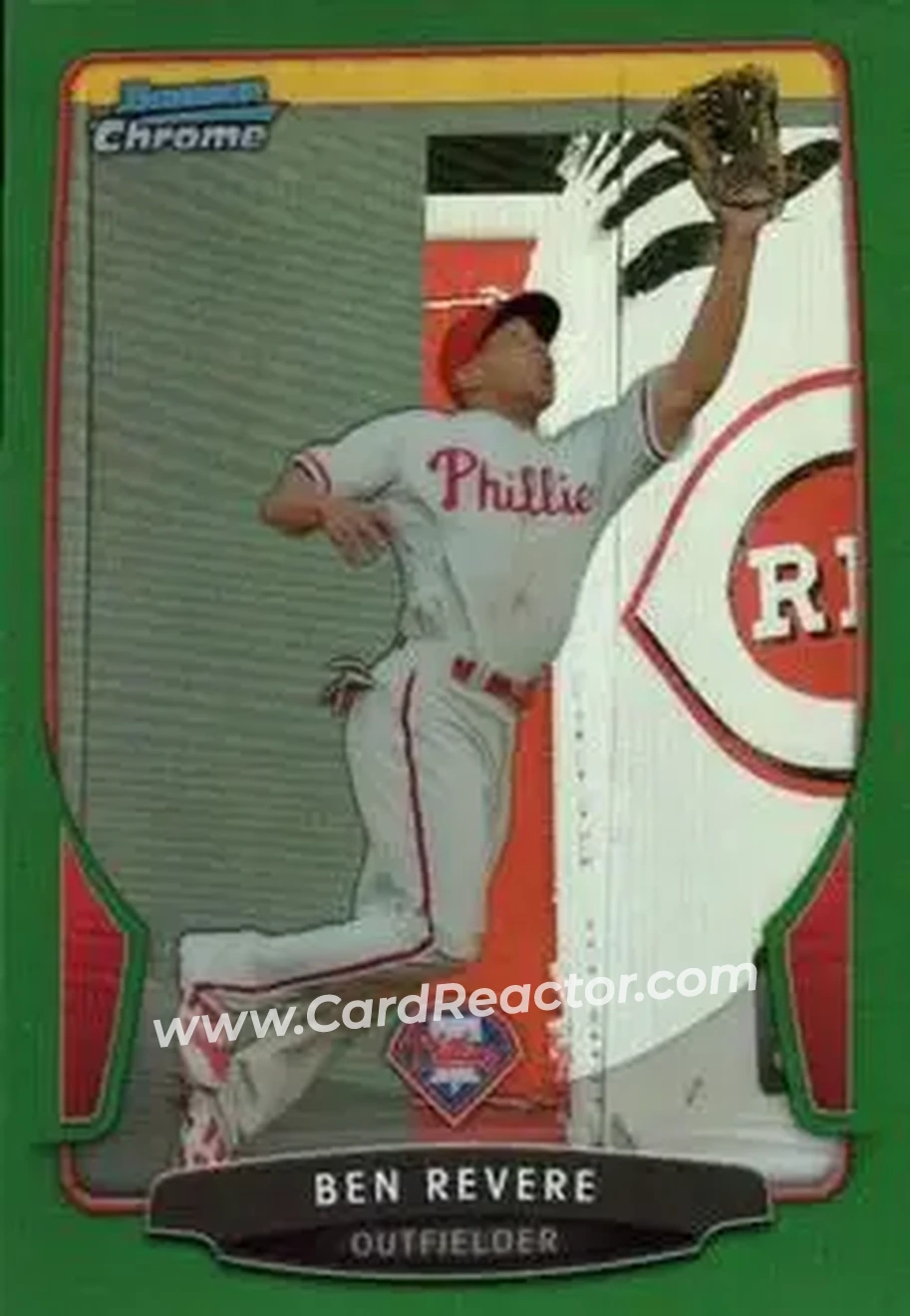 2013 Bowman Chrome - Green Refractors #17 - Ben Revere - Philadelphia Phillies