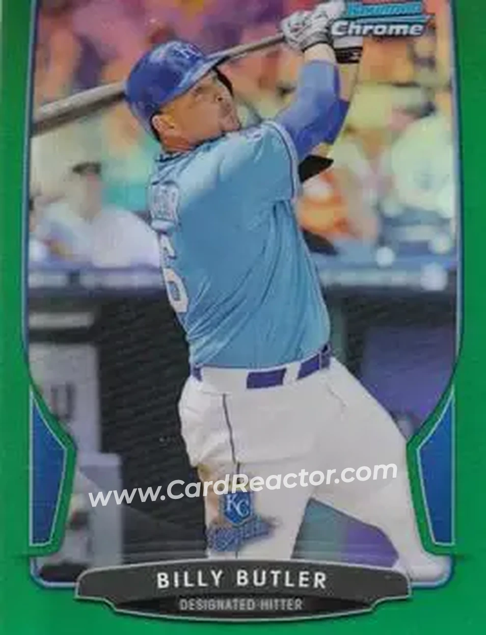 2013 Bowman Chrome - Green Refractors #21 - Billy Butler - Kansas City Royals