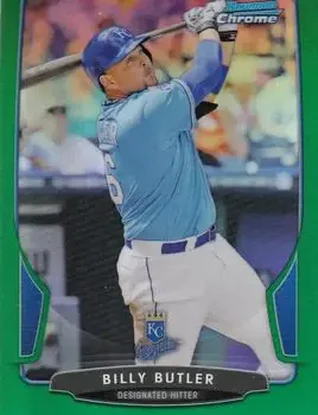 2013 Bowman Chrome - Green Refractors #21 - Billy Butler - Kansas City Royals