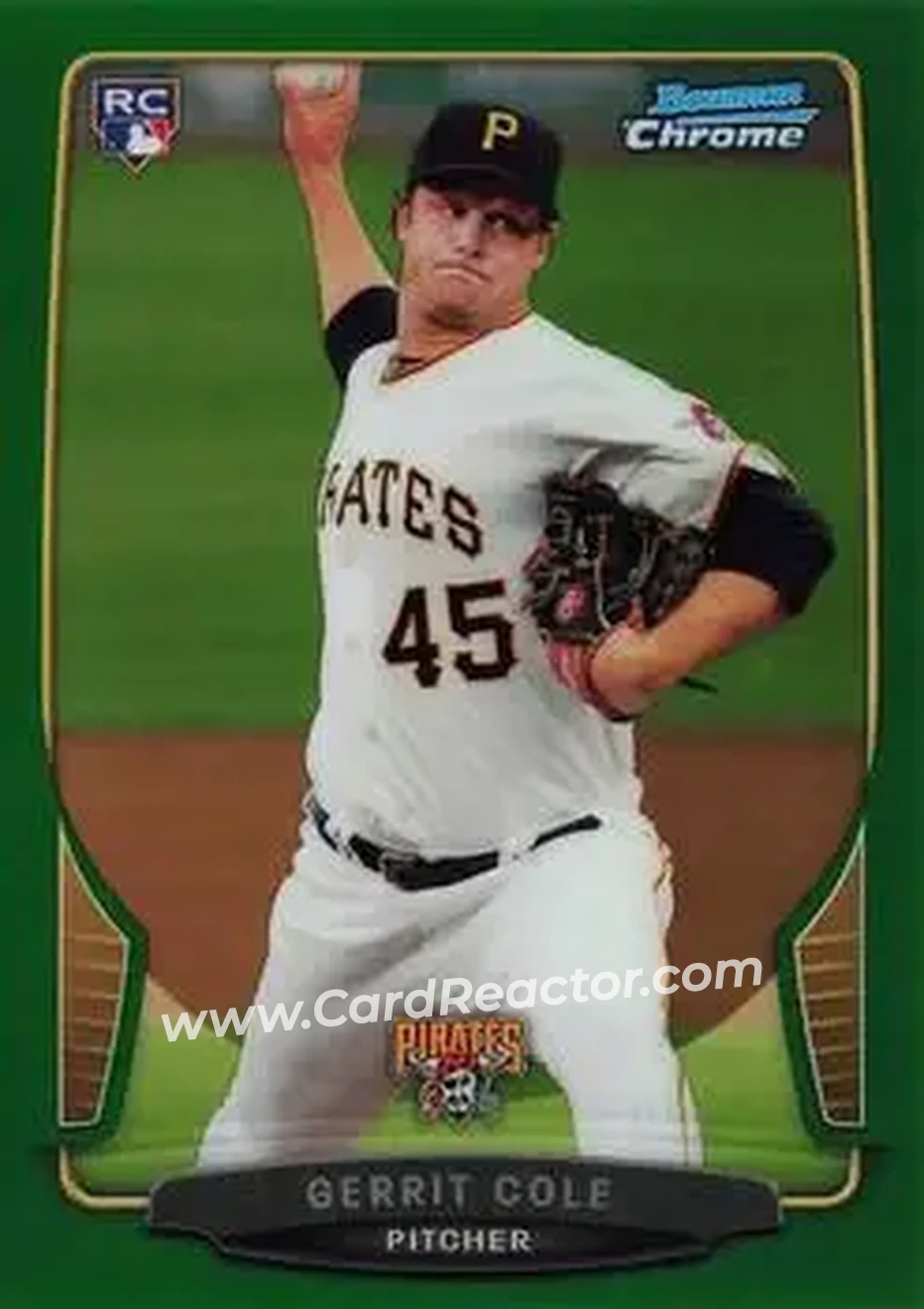 2013 Bowman Chrome - Green Refractors #30 - Gerrit Cole - Pittsburgh Pirates - Front