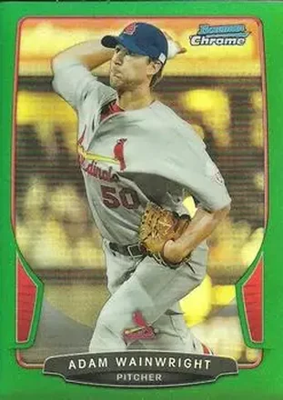 2013 Bowman Chrome - Green Refractors #38 - Adam Wainwright - St. Louis Cardinals