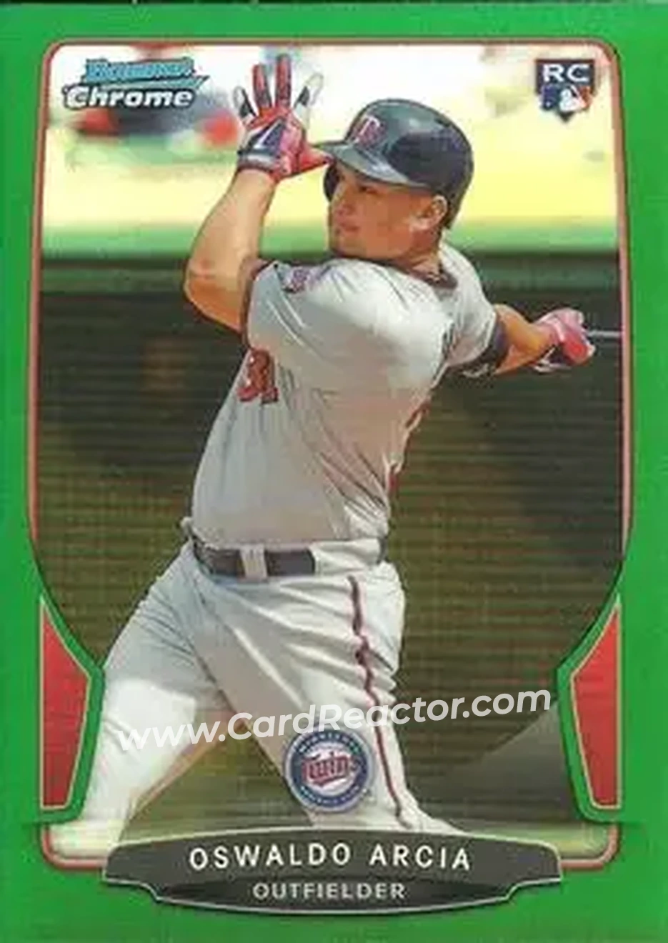 2013 Bowman Chrome - Green Refractors #39 - Oswaldo Arcia - Minnesota Twins