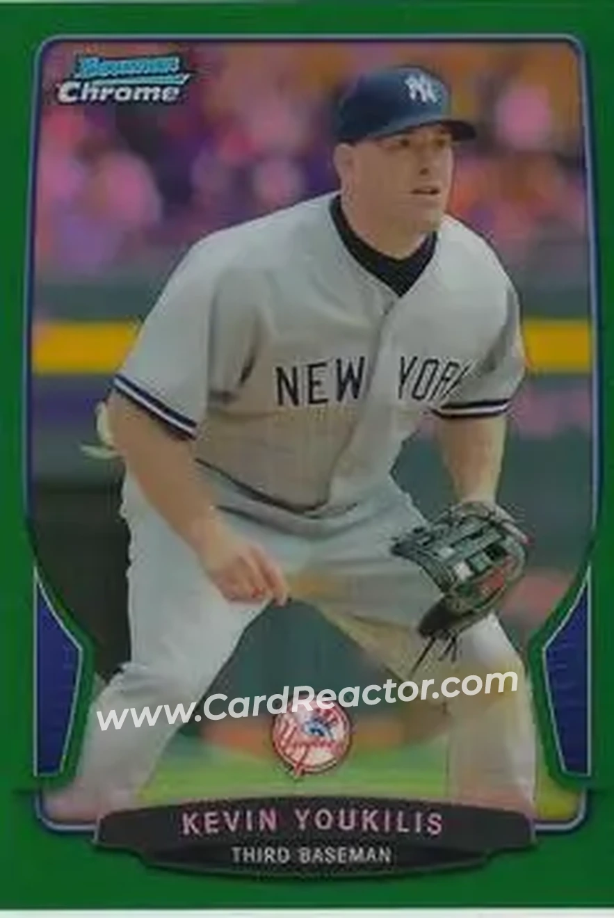 2013 Bowman Chrome - Green Refractors #48 - Kevin Youkilis - New York Yankees - Front