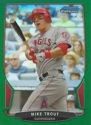2013 Bowman Chrome - Green Refractors #50 - Mike Trout - Los Angeles Angels