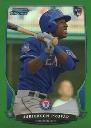 2013 Bowman Chrome - Green Refractors #57 - Jurickson Profar - Texas Rangers