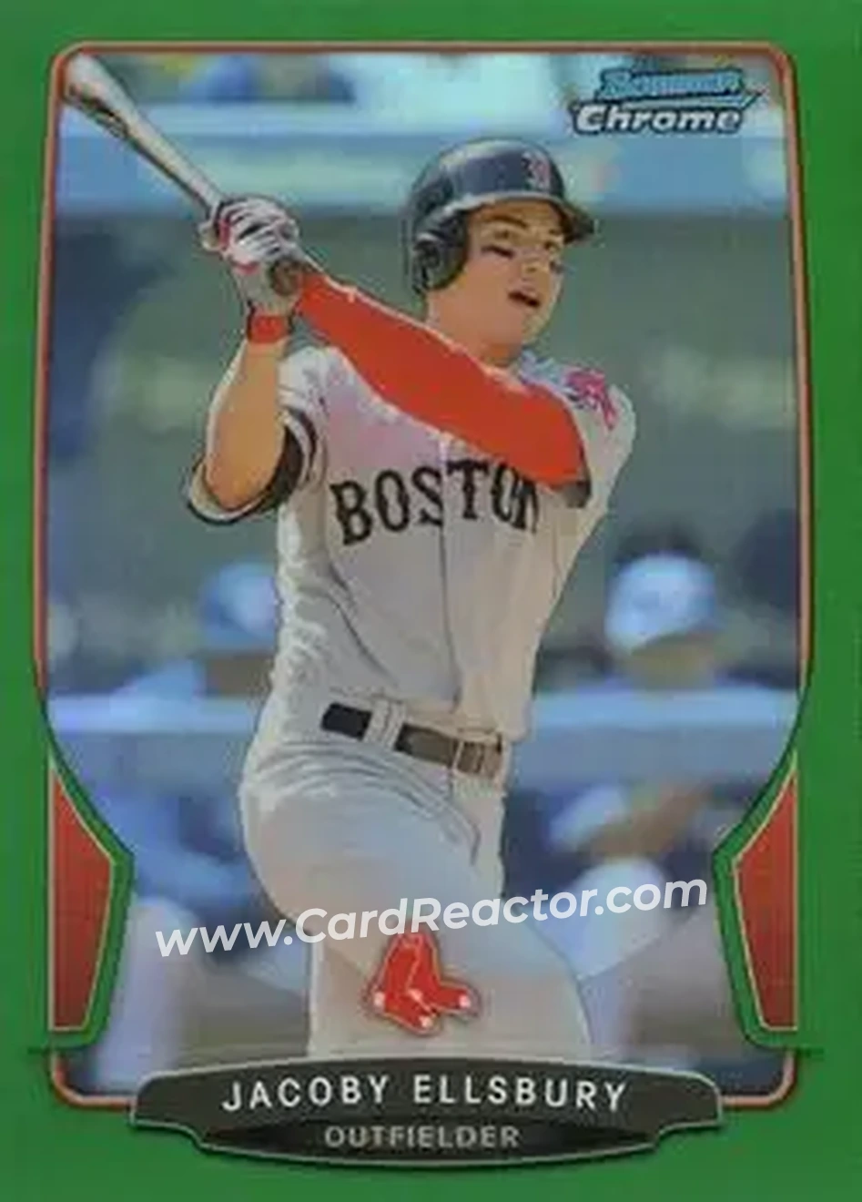 2013 Bowman Chrome - Green Refractors #61 - Jacoby Ellsbury - Boston Red Sox
