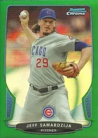 2013 Bowman Chrome - Green Refractors #65 - Jeff Samardzija - Chicago Cubs