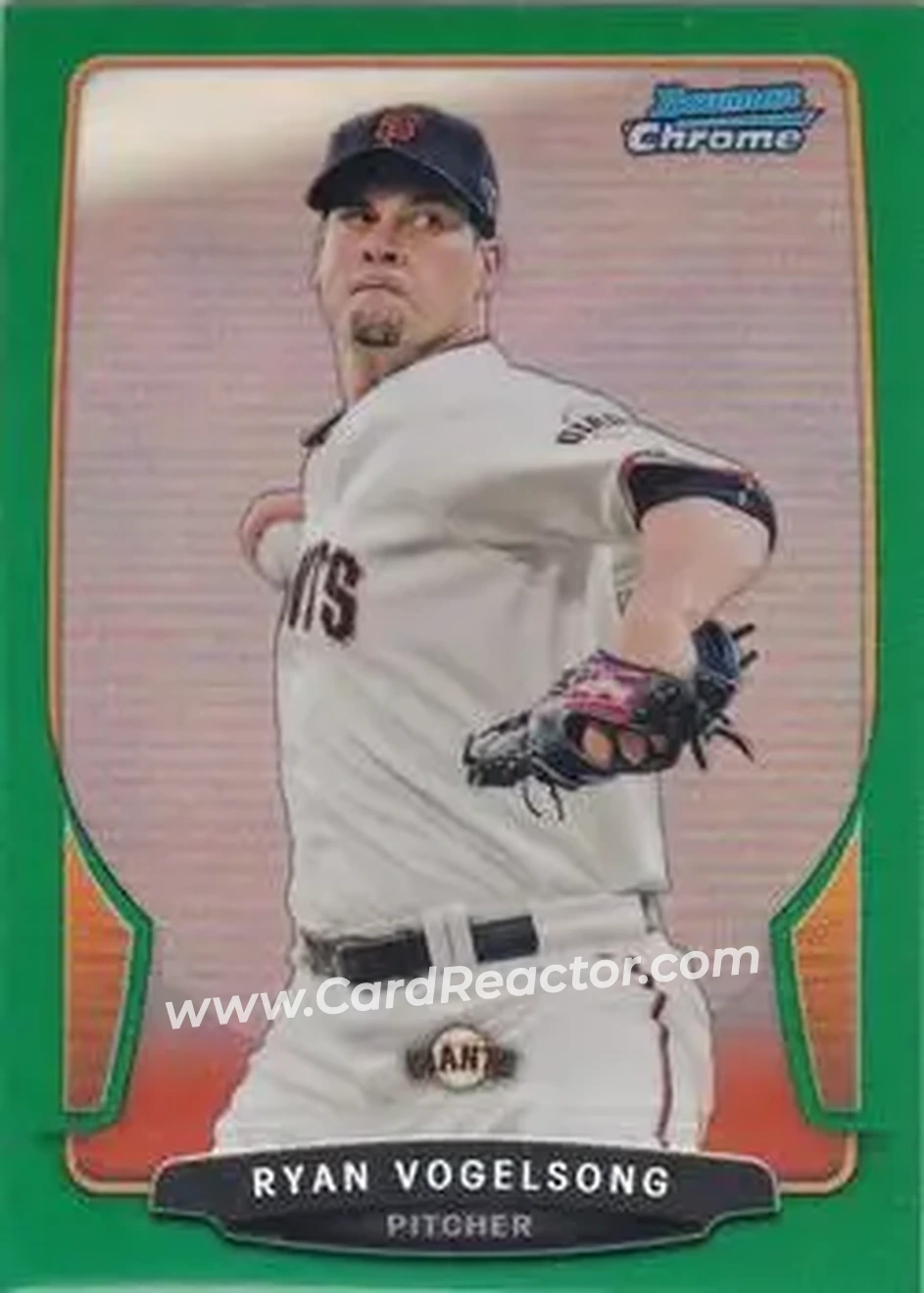 2013 Bowman Chrome - Green Refractors #69 - Ryan Vogelsong - San Francisco Giants