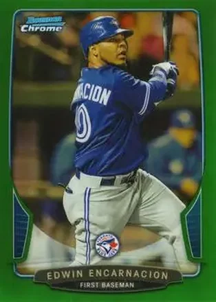 2013 Bowman Chrome - Green Refractors #70 - Edwin Encarnacion - Toronto Blue Jays