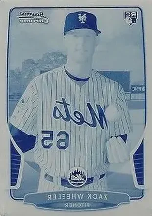 2013 Bowman Chrome - Printing Plates Cyan #49 - Zack Wheeler - New York Mets