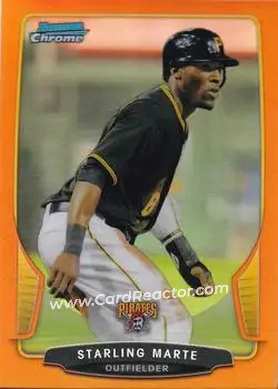 2013 Bowman Chrome - Orange Refractors #7 - Starling Marte - Pittsburgh Pirates - Front