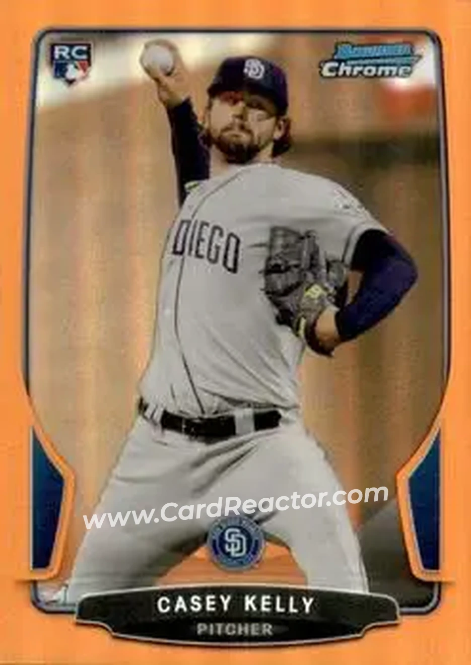2013 Bowman Chrome - Orange Refractors #11 - Casey Kelly - San Diego Padres