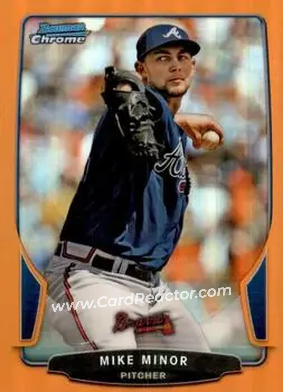 2013 Bowman Chrome - Orange Refractors #13 - Mike Minor - Atlanta Braves
