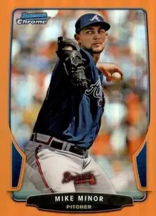2013 Bowman Chrome - Orange Refractors #13 - Mike Minor - Atlanta Braves