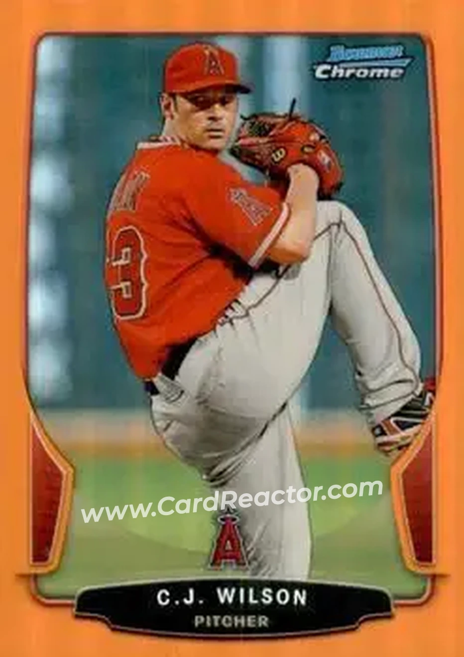 2013 Bowman Chrome - Orange Refractors #26 - C.J. Wilson - Los Angeles Angels