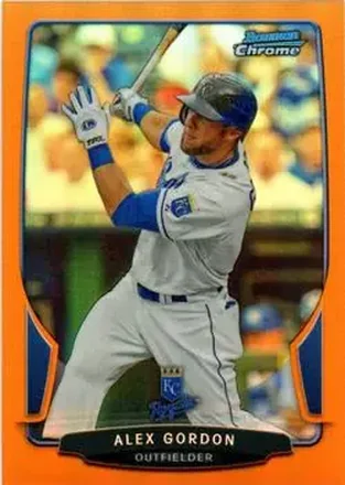 2013 Bowman Chrome - Orange Refractors #40 - Alex Gordon - Kansas City Royals